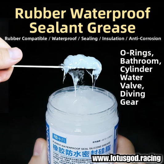Premium Rubber Waterproof Seal Silicone Grease Multi Purpose O Ring & Valve Lubricant With Application Brush 100g