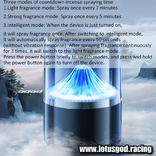 Rechargeable Auto Cloud Aroma Automatic Air Diffuser Mist Bomb Smart Aromatherapy Air Freshener Perfume Fragrance For All Vehicle Car Etc