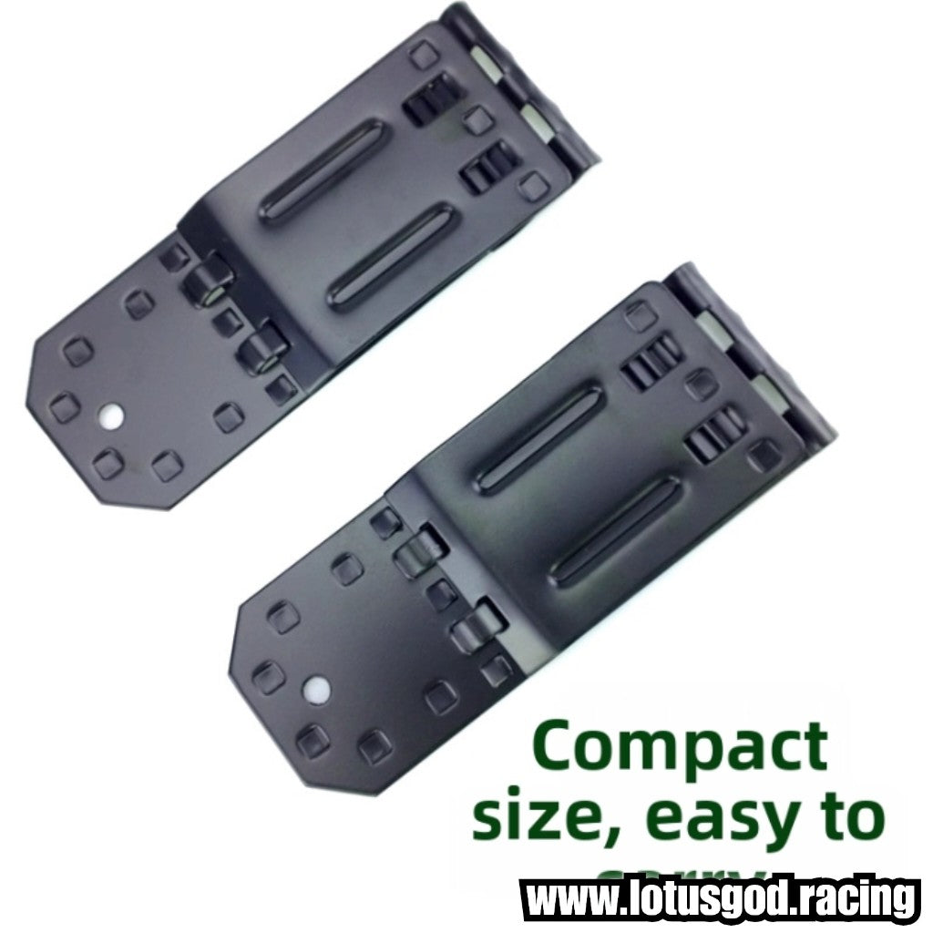 Universal Solid Folding Metal Wheel Chock Heavy Duty Rim Block Anti Slip Slope Strong Base Tyre Stopper Block For All Vehicle Sedan Sports Car Suv Etc (2 Pieces)