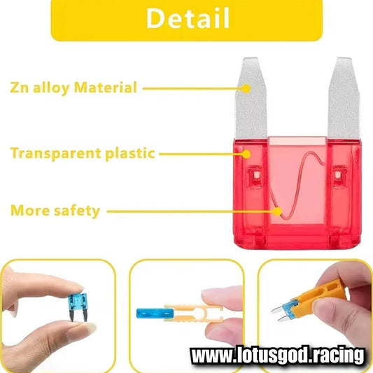 306 Pieces Of Big Fuse | Mini Fuse | Micro Fuse 2 | 3 | 5 | 7.5 | 10 | 15 | 20 | 25A | 30 | 35 For Vehicle Cars Motorcycle Yacht Bikes Etc