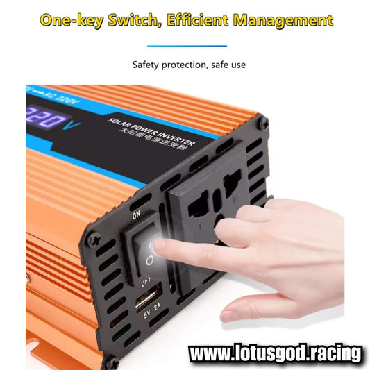 6000W Cigarette Socket Lighter + 12 Volt Cable Inverter 12V To 220V Plug Voltage Converter + USB | EU/UK/AU/Universal Socket Auto Car Accessories