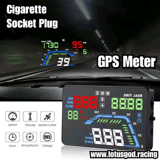 Universal Car Head-Up Display (HUD) GPS Speed Meter & Digital Speedometer – Cigarette Lighter Plug & Play