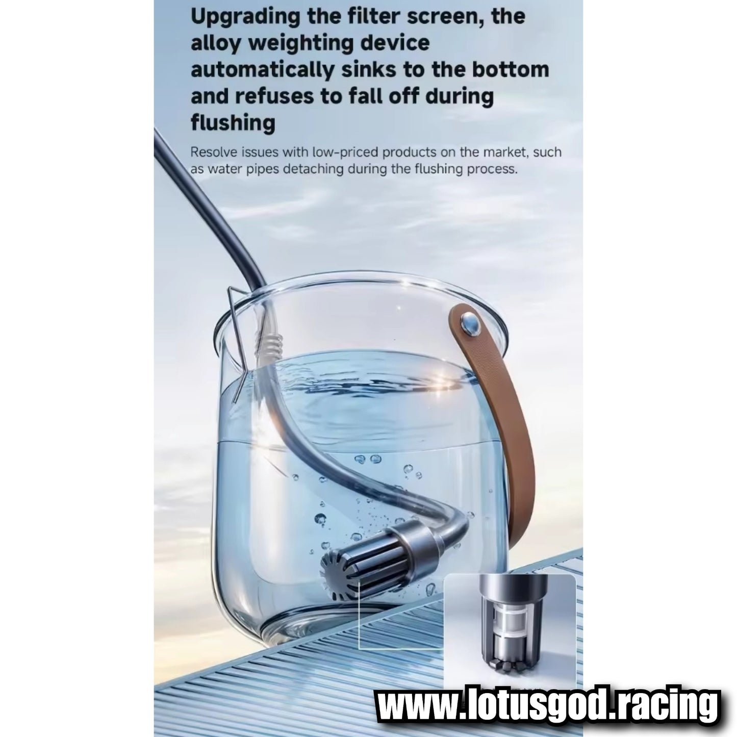 Folding Wireless Portable Bucket Water Jet 18 Bars High Pressure Wash Machine Spray Gun Cleaner Tool For Pail | Bottle Suction + Charger + Foam Bottle + Black Carrying Case Box