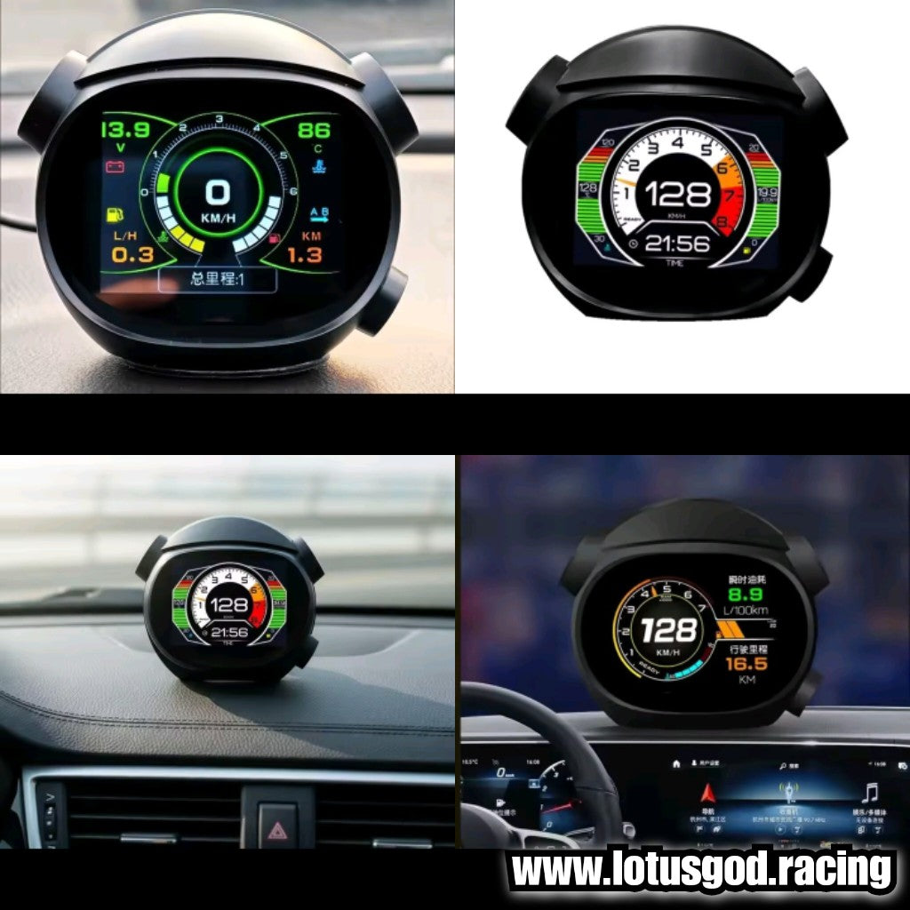 OBD2 Digital Hud Vsd Speed Meter | Usb Gps Car Head Up OBD Speedometer Display On Board Computer Clock Diagnostic Tools Instrument Cluster Turbo