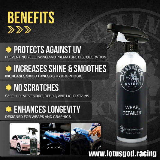 Premium Gloss Matt Sticker Vinyl Wrap Detailer Spray Hydrophobic Protection To Clean Hydrates & UV Protects Extends The Life For All Car Bikes Etc 500ml