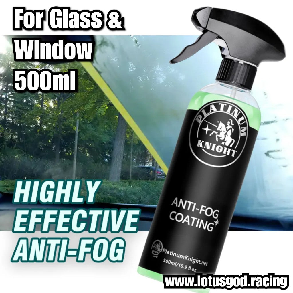 Premium Platinum Knight Anti Fog Coating Long Lasting Glass Window & Mirror Condensation Fogging Defogger 500ml