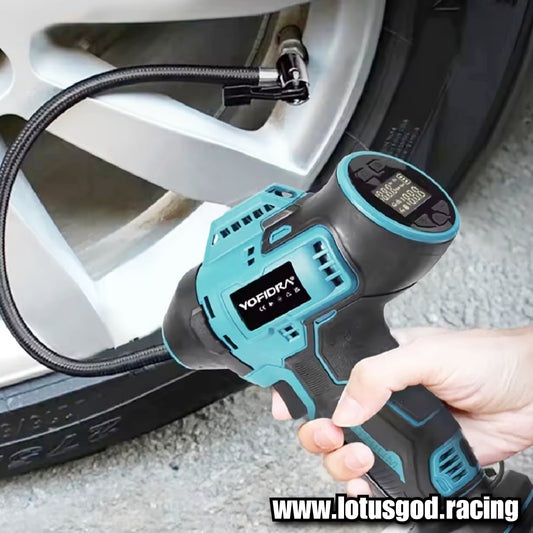 160psi Wireless Electric Air Pump Tire Inflator High Pressure Digital Display Multifunction Car Motorcycle Cordless Air Compressor Tool + 1 388vf 18V Battery
