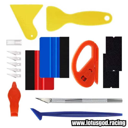Vinyl Wrap Tool Kit Felt Squeegee Scraper Craft Cutter For Decal Sticker Glass Window Tint Accessories (15 Pieces)