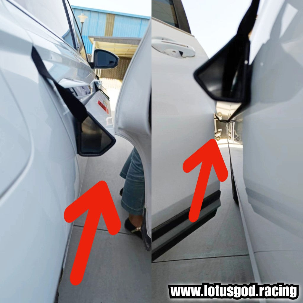 2 X 85cm White Car Door Guard Ding Protector Side Bumper Anti Collision Strip Protection Edge Guard Garage Parking Shield Premium Heavy Duty Thick Aluminium Strip (2 Pieces)