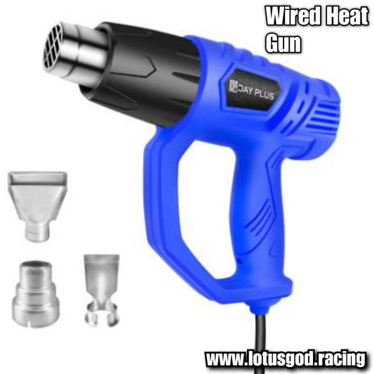 2000W 2 Temperature Settings 60-600°C Thermal Heat Gun Blower + 3 Nozzles Hot Air Tool Kit For DIY Shrink PVC Tubing Wrapping Crafts UK Plug