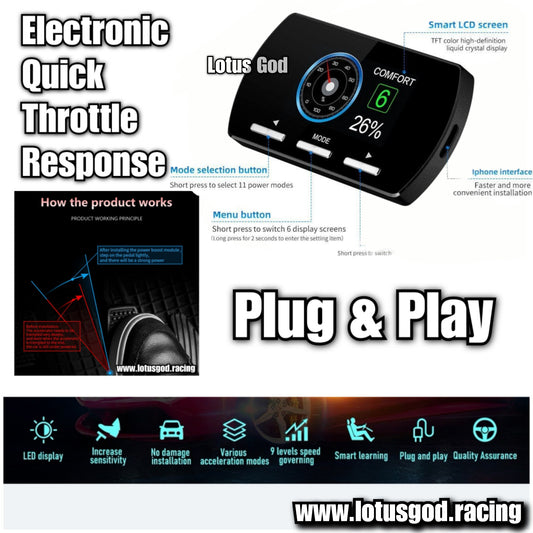 Electronic Throttle Response Digital Controller Racing Boost Accelerator Sprint Drive 10 Modes Plug & Play Car Pedal Power Booster Acceleration Kit For Bmw 1 2 3 4 5 6 7 Mini Gp R53