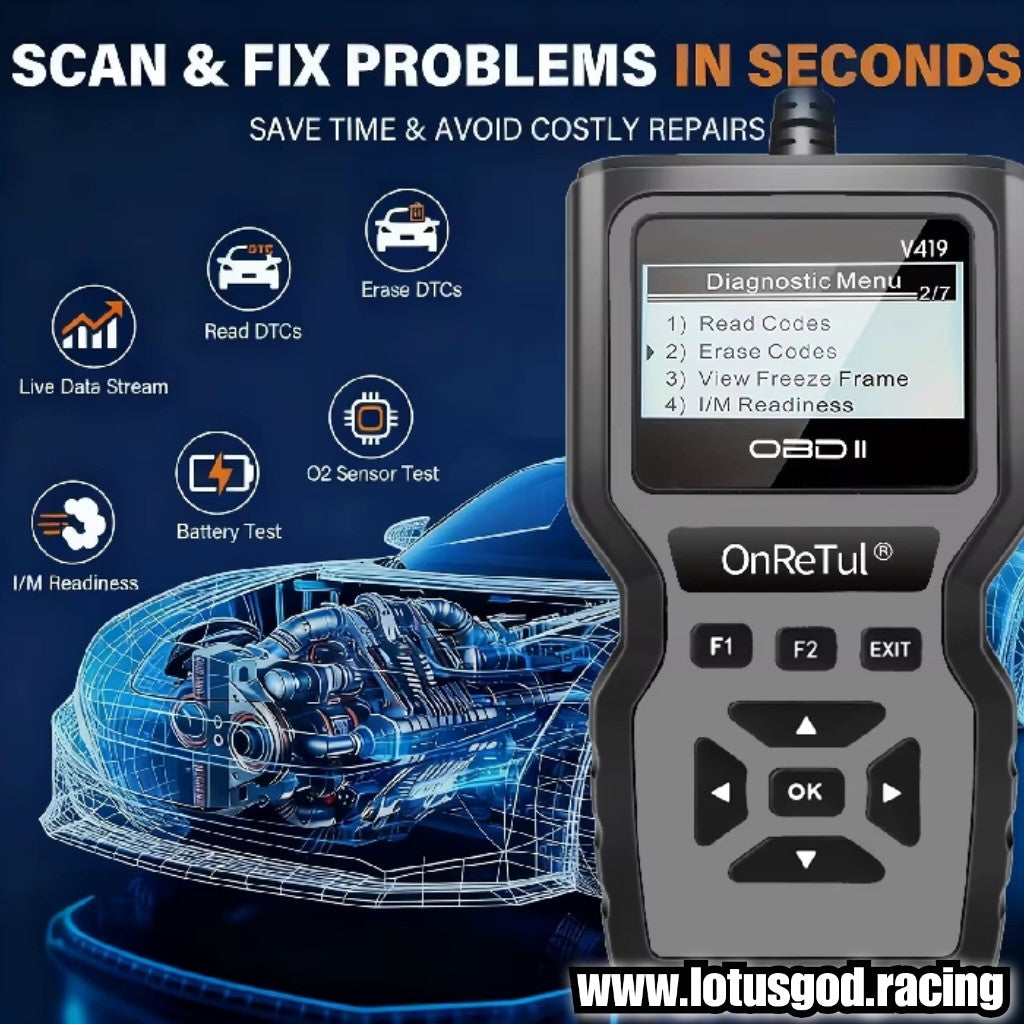 OBD2 Scanner & Fault OBD Code Test Reader | Real Time Diagnostics & Battery Voltage Tester V419