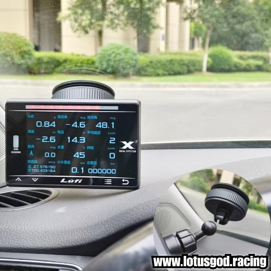 Strong Upgraded Twist Lock Suction Cup Window Glass Mirror Bracket Mount For Lufi X7 / XF OBD2 Gauges
