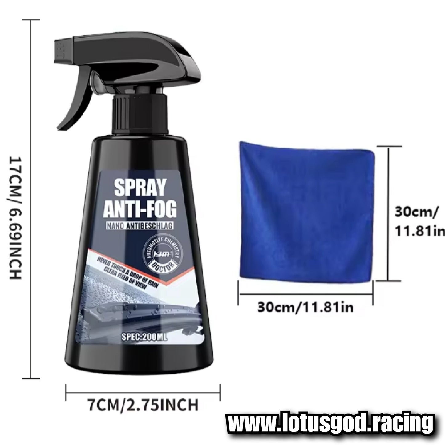 Super Hydrophobic Coating Windshield Water Repellent Anti Fogging Wind Screen Glass Rear View Mirror Polish Auto Cleaning Spray 200ml