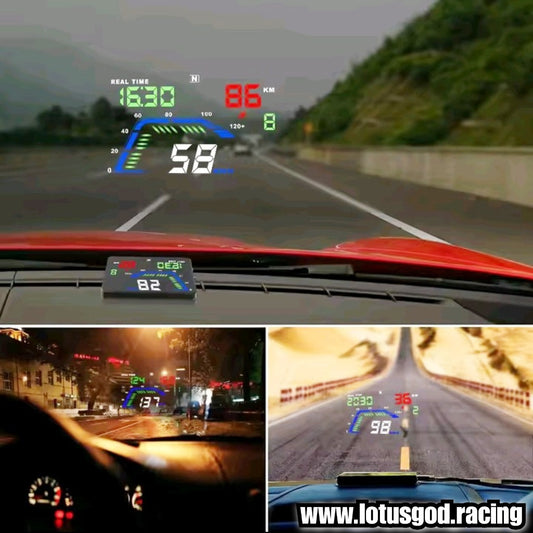 Universal Car Head-Up Display (HUD) GPS Speed Meter & Digital Speedometer – Cigarette Lighter Plug & Play