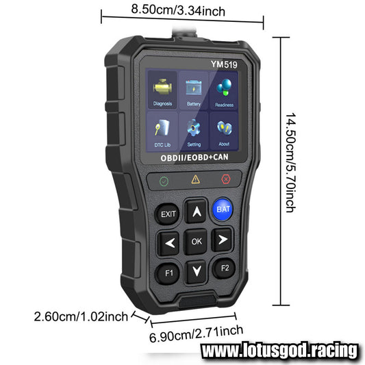 Wired OBD Code Reader OBD2 Code Reader Fault Code Check Clear Scanner Multi Language Car Diagnostic Tools Engine System + Battery Tester Tool