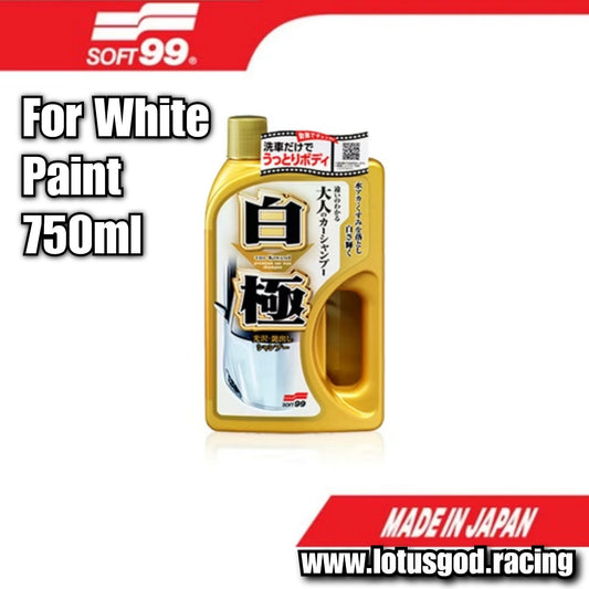 Soft 99 Japan Premium White Paint Tech Wash & Shine Car Shampoo Thick Foam For Motorcycle Car Lorry Van Pick Up Etc 750ml