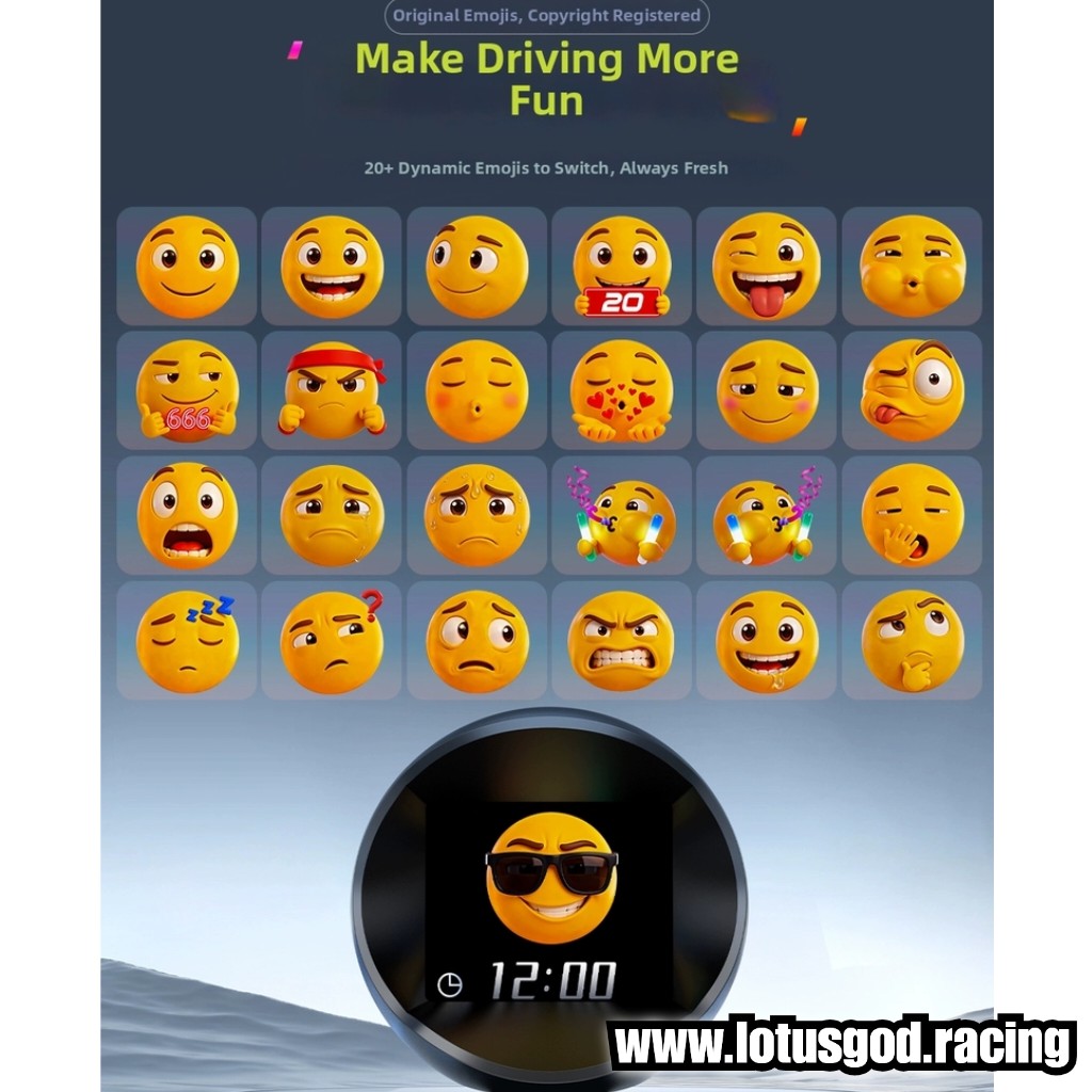 Type C Universal Car GPS HUD Head Up Display Speed Meter Digital Speedometer + Emoji Dynamic Expressions & Speed Alerts