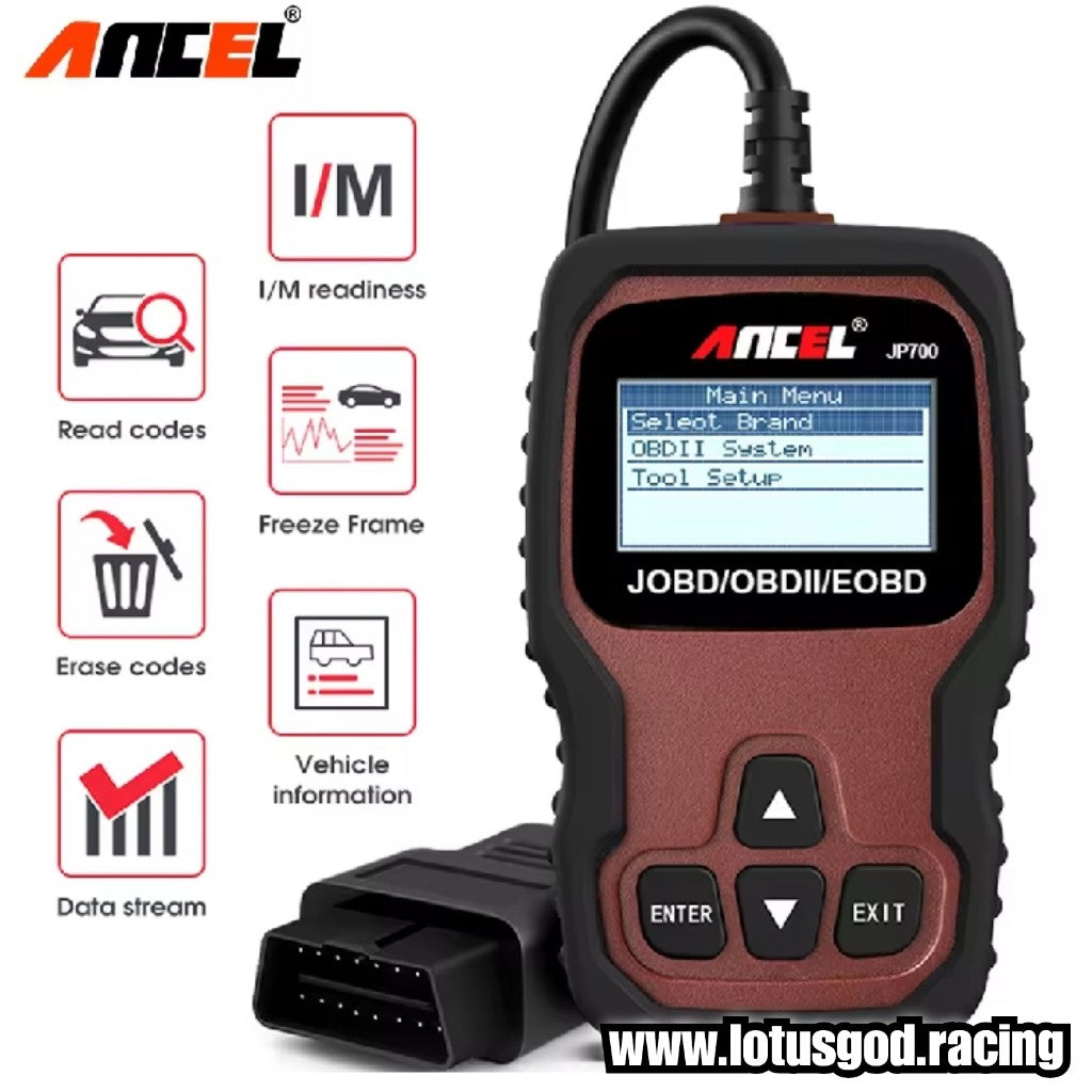 Wired OBD EOBD JOBD OBD2 JOBD EOBD Diagnostic Scanner Engine Check Light Clear Error Tool – Enhanced Compatibility for Japanese Cars (Toyota, Honda, Nissan, Mazda) – Scan Read & Erase Fault Codes