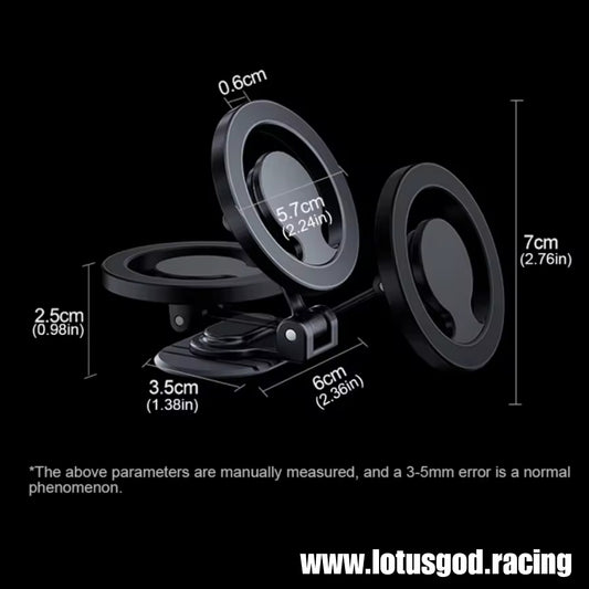 Universal 360 Degree Foldable Magnetic Car Phone Holder for Mag Safe Dashboard Magnet Car Mount for iPhone Android Handphone Etc