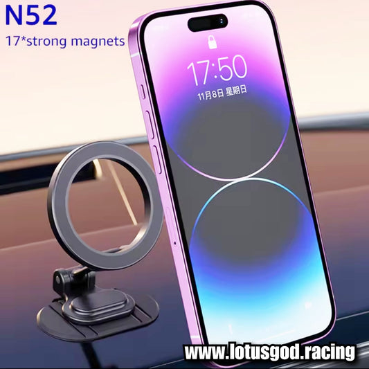 Universal 360 Degree Foldable Magnetic Car Phone Holder for MagSafe Dashboard Magnet Car Mount for iPhone Android Handphone Etc
