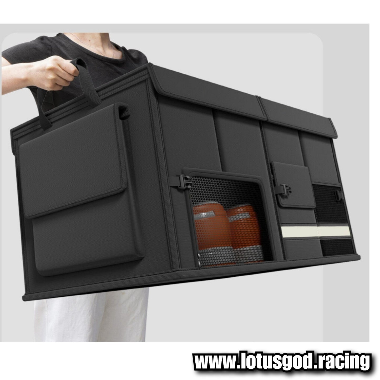 Large Capacity Compartment Boot Storage Organizer Storage Bag Car Trunk Soft Felt Storage Shoe Box Accessories 33cm X 30cm X 60cm