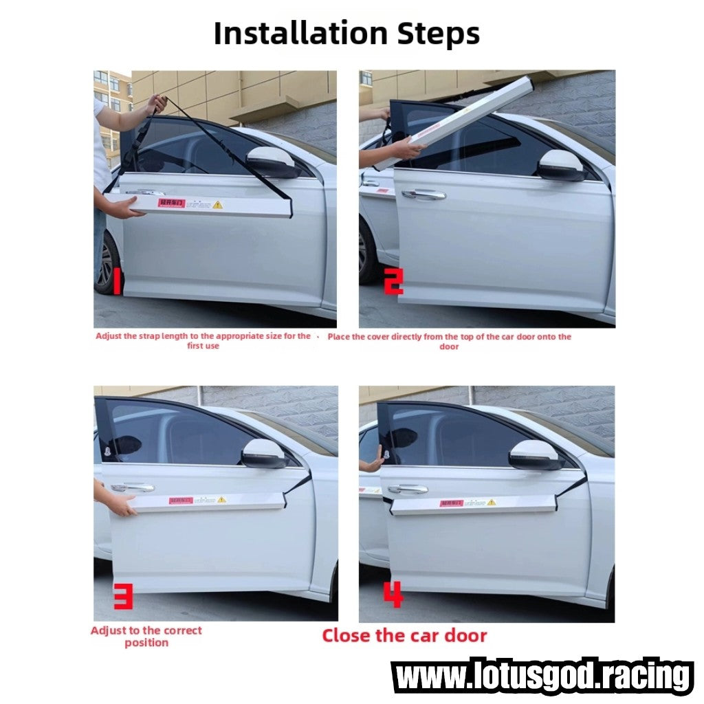 2 X 85cm White Car Door Guard Ding Protector Side Bumper Anti Collision Strip Protection Edge Guard Garage Parking Shield Premium Heavy Duty Thick Aluminium Strip (2 Pieces)
