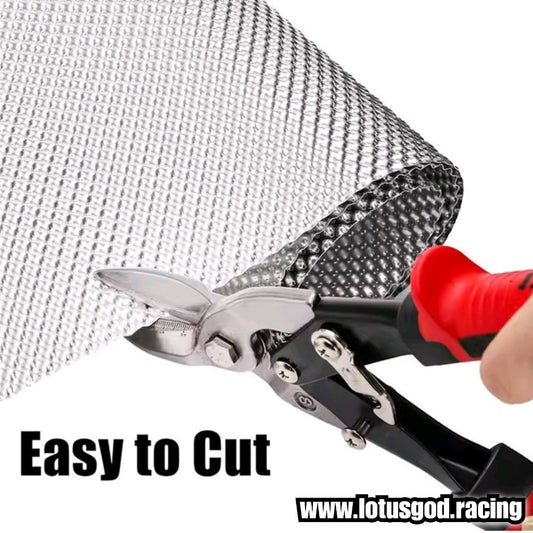 Universal Embossed Aluminum Exhaust & Muffler Heat Shield Wrap Mat (15" x 39") – High-Temp Thermal Barrier With Stainless Steel Cable Ties (38 X 100cm)