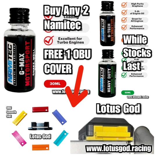 2 BOTTLE NAMITEC + FREE 1 OBU COVER ⚡ Super Smooth Graphene Nano Technology Friction Modifier + Save Fuel For All Petrol Diesel Car Motorcycle With Engine Oil Additives