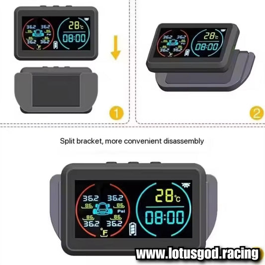 Tpms Wireless Solar Power Rechargeable USB LED Internal | External Tyre Pressure Monitoring System for Real Time Detection