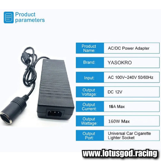 AC 110V/220V TO DC 160w Transformer Car Cigarette Lighter Power Adapter Socket 12V Volt 15A Charger Converter Home Parts EU Plug