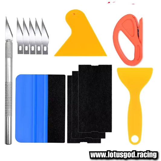 Vinyl Wrap Tool Kit Felt Squeegee Scraper Craft Cutter For Decal Sticker Window Tint Accessories (13 Pieces)