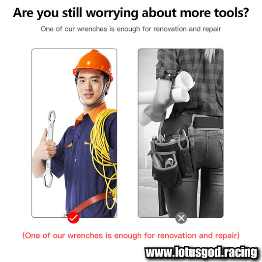 Universal 14mm - 22mm | 8mm - 23mm Double Head Adjustable Wrench Torx Spanner Hand Gun Tool