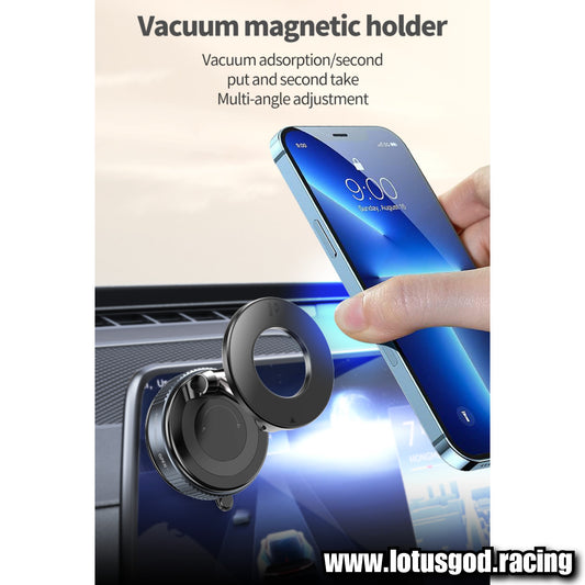 Universal Manual Twist Strong Suction 360 Degree Suction Foldable Magnetic Phone Holder For MagSafe Dashboard Magnet Car Mount for iPhone Android Handphone Etc