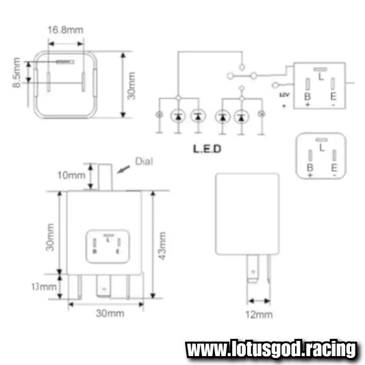 Universal 12 Volts 3 Pin LED Flasher Blinker Relay Automobile Turn Signal Light Relay 12v Switch For Car Motorcycle Etc