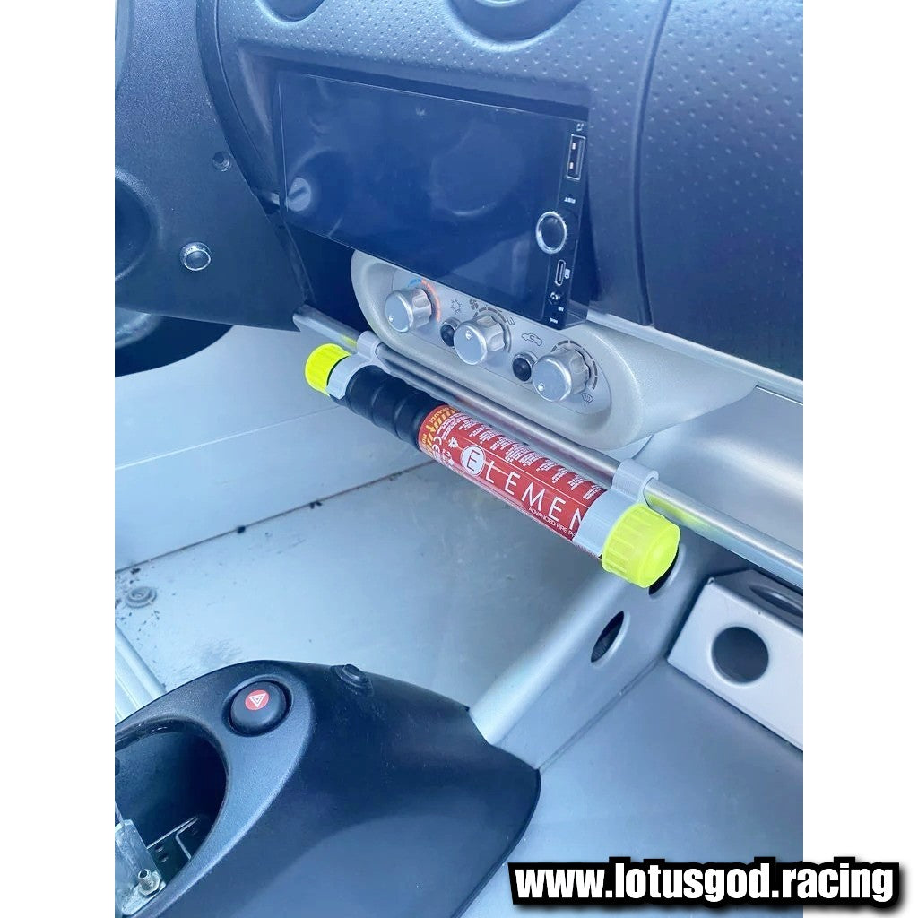 Universal Round Clip Holder for Element Fire Extinguishers – Precision Fit for Lotus Racing Cockpits & Other Cars