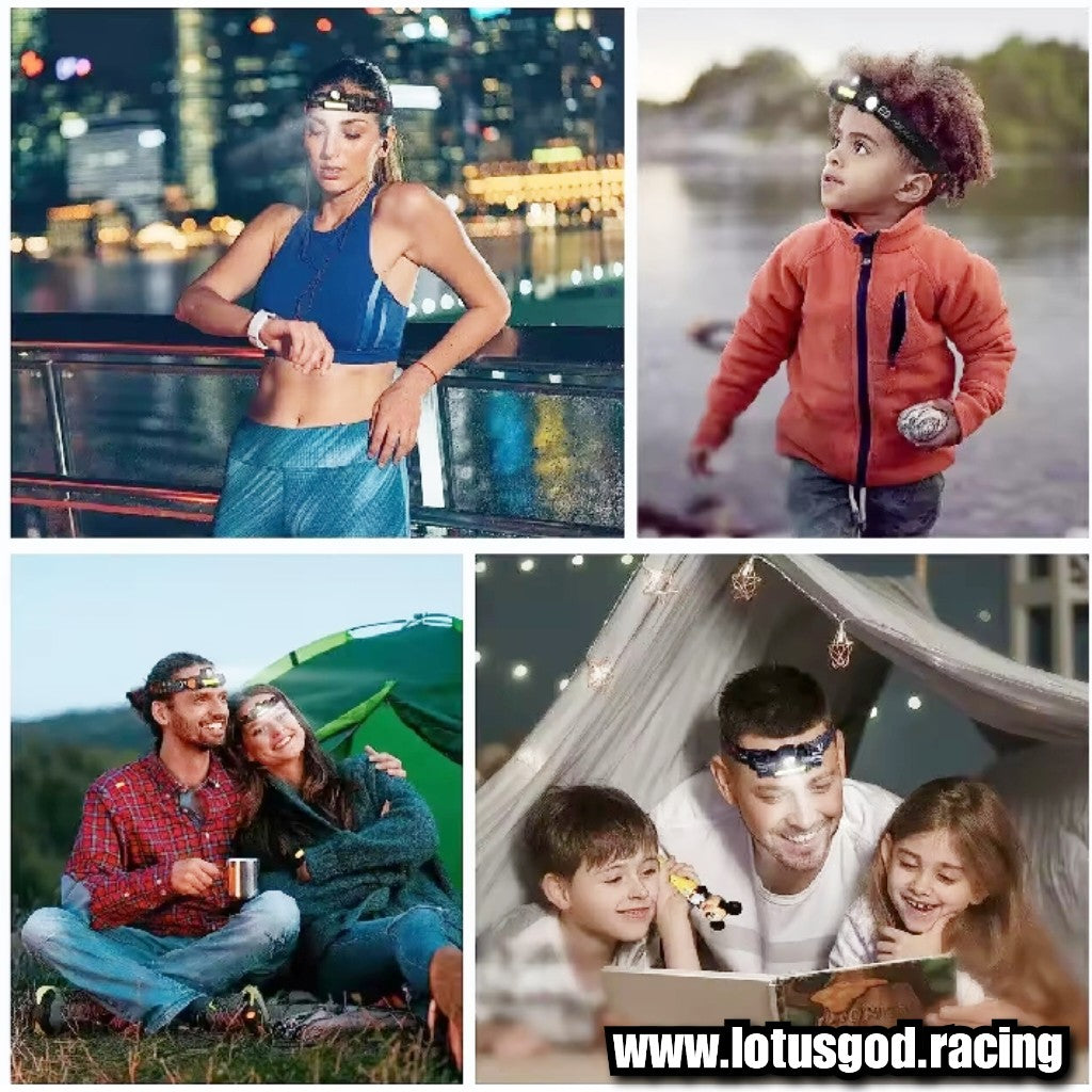 Head Strap Forehead Light Ultra Bright Dual LED Magnetic Headlamp | Rechargeable & Weatherproof For Car House Repair Etc