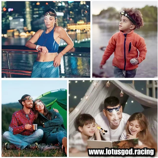 Head Strap Forehead Light Ultra Bright Dual LED Magnetic Headlamp | Rechargeable & Weatherproof For Car House Repair Etc
