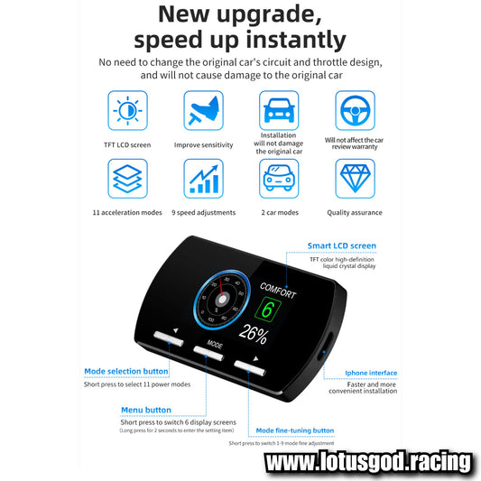 Electronic Throttle Response Digital Controller Racing Boost Accelerator Sprint Drive 10 Modes Plug & Play Car Pedal Power Booster Acceleration Kit For Bmw 1 2 3 4 5 6 7 Mini Gp R53