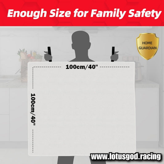 1 Meter | 2 Meters Portable Soft Case Fire Blanket Emergency Heat Retardant Suppression Survival Shelter Safety Cover Fire Extinguisher Fireproof Mat For Car Lorry Van Pick Up Truck Coach Home House Etc