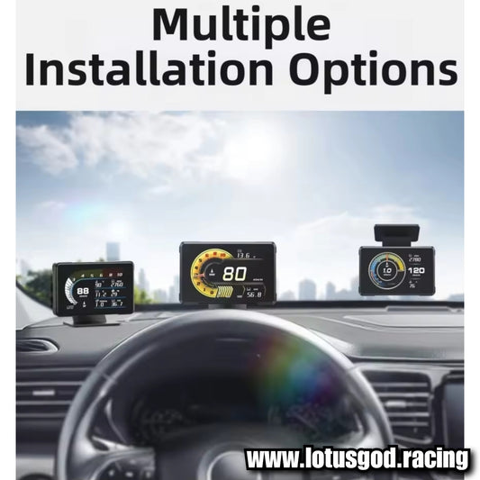 OBD2 + GPS HUD OBD 2 Head Up Virtual Speed Display HUD On Board Computer Digital Speedometer Slope Meter Auto Car Electronic Accessories