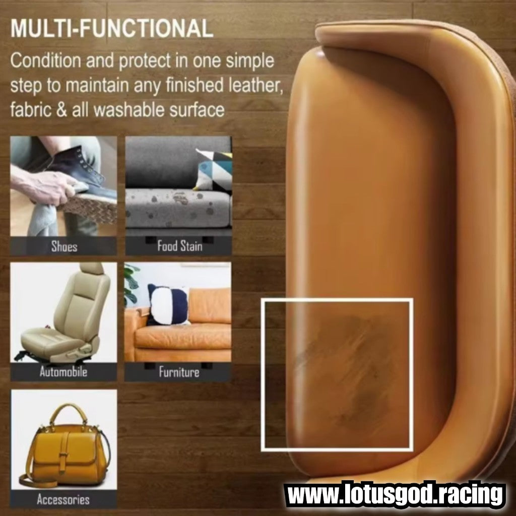 Premium Japan 2-in-1 Leather Cleaner & Conditioner Spray Deep Stain Remover + Protective Polish for Furniture Bags Automotive Car Interiors 500ml