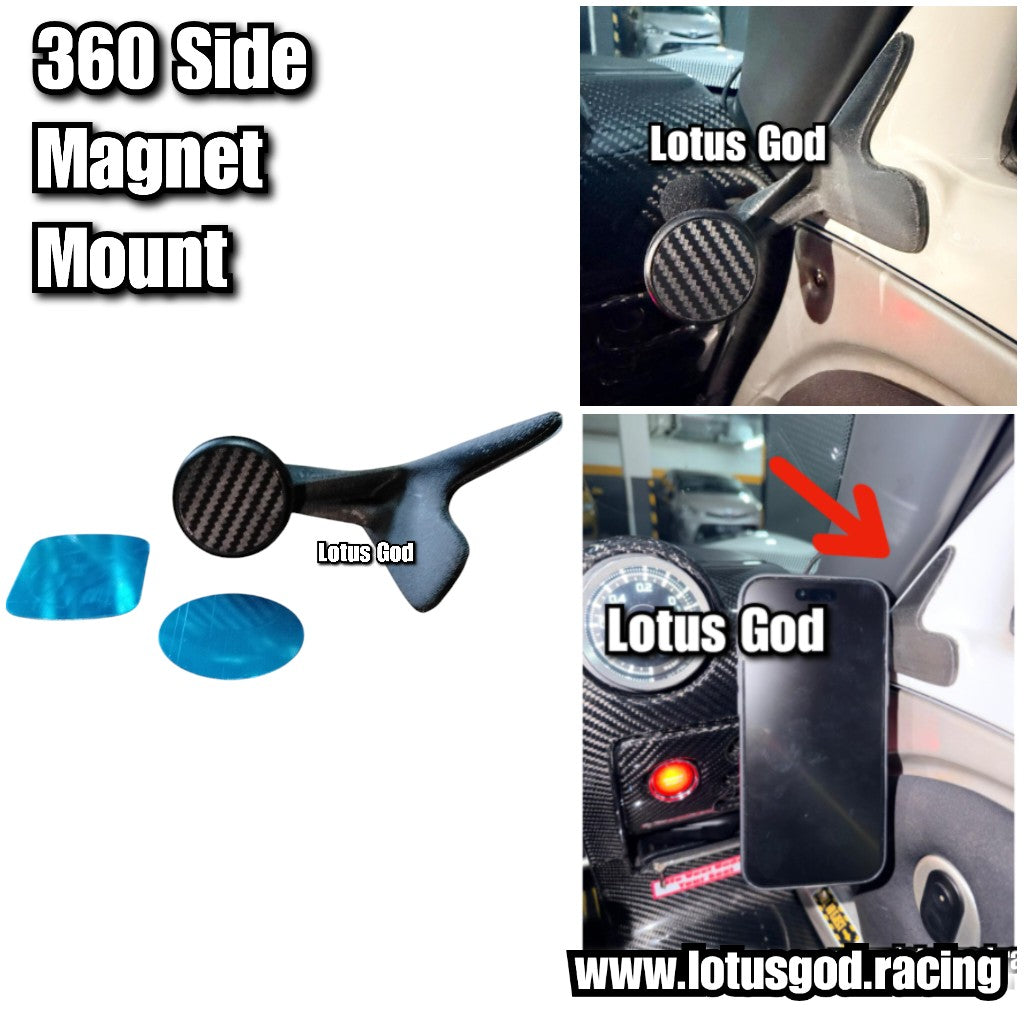 360° Magnetic Phone Right Side Interior Mirror Door Magnet Hp Mount For Lotus Elise & Exige (S2 / S3)