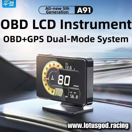 OBD2 + GPS HUD OBD 2 Head Up Virtual Speed Display HUD On Board Computer Digital Speedometer Slope Meter Auto Car Electronic Accessories