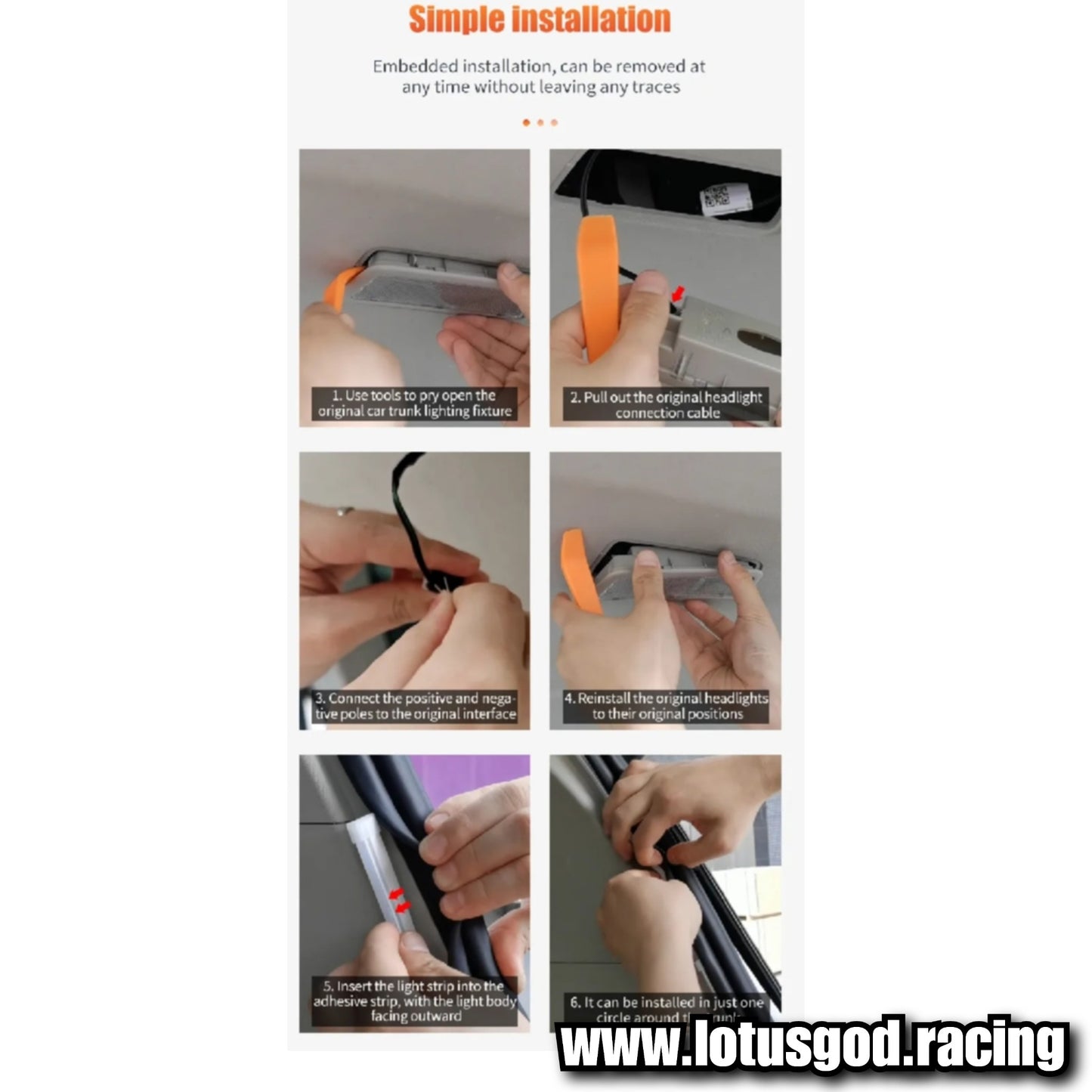 4 Meters 12V Super White Sequential Scan Mode Bright Led Light Car Hood Bonnet Boot Strip Interior Ambient Neon Lamp (1 Piece)