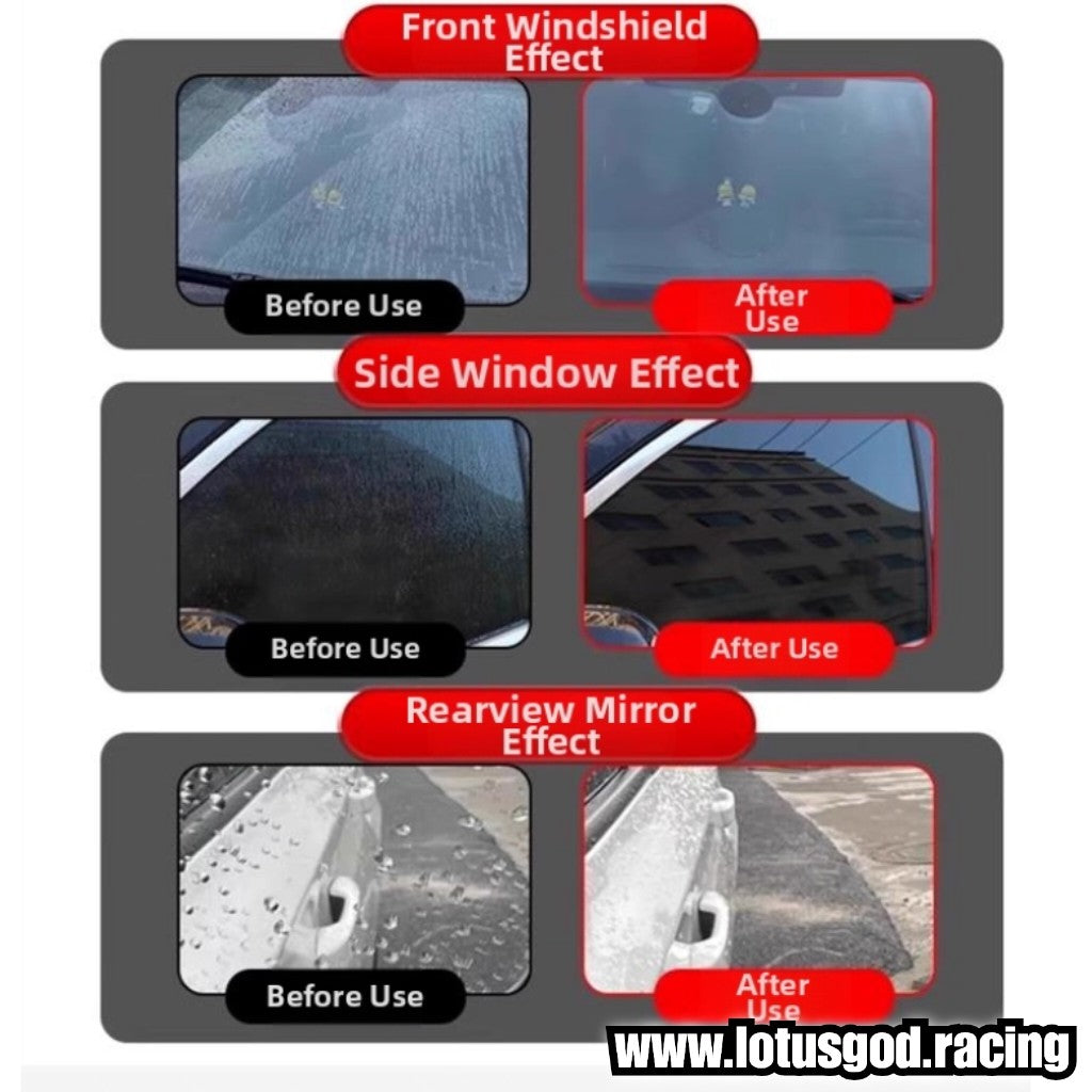 Car Window Glass Polishing Agent & Oil Film Rain Stain Remover | Anti-Smudge & Wiper Noise Reduction 150ml