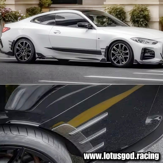 2 X New Universal Front Rear Bumper Lip Air Vent Trim Spoiler Canards Splitter Fender 3 Fin Styling Accessories