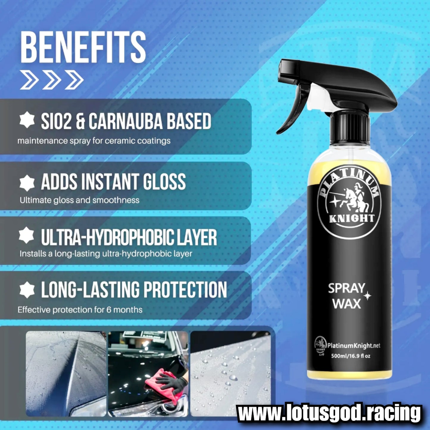Smooth Spray Wax Nano Tech Hydrophobic Gloss Shine Finish Protection For Motorcycle Car Lorry Van Pick Up Etc 500ml