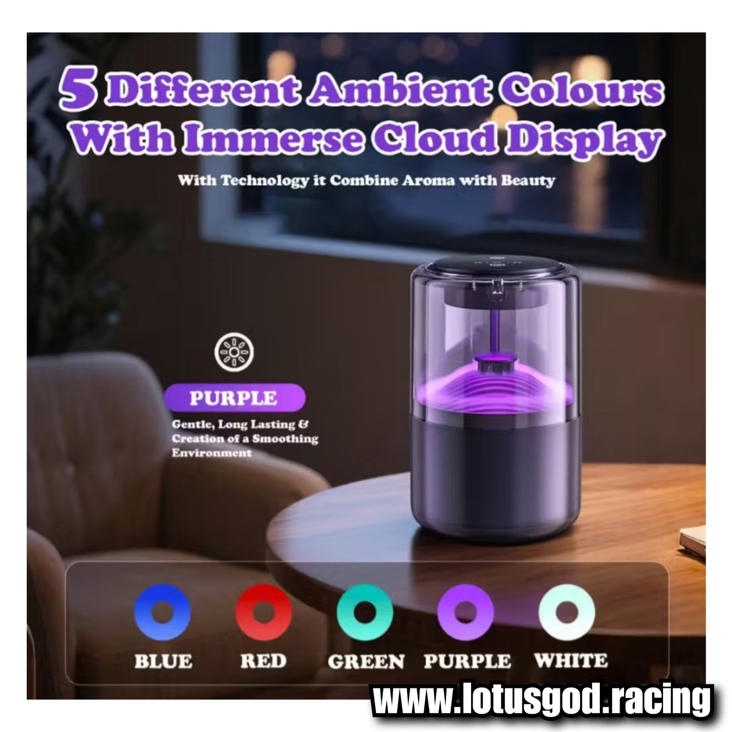 Rechargeable Auto Cloud Aroma Automatic Air Diffuser Mist Bomb Smart Aromatherapy Air Freshener Perfume Fragrance For All Vehicle Car Etc