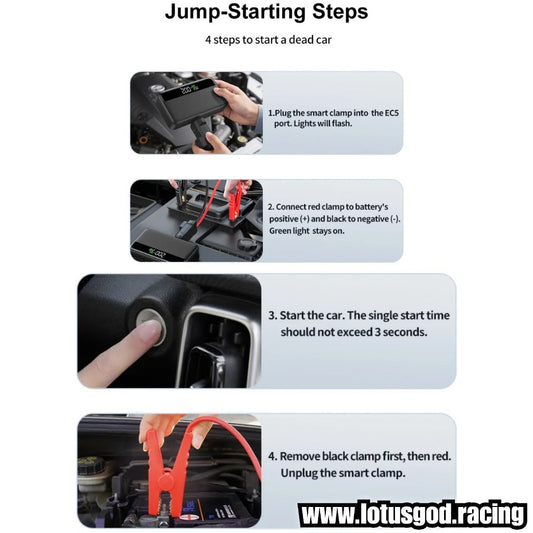Real 10000mah Multi Function 4 In 1 Car Motorcycle Bicycle Tyre Battery Jump Start + Led + Tire Inflator & 65W Fast Charging Power Bank